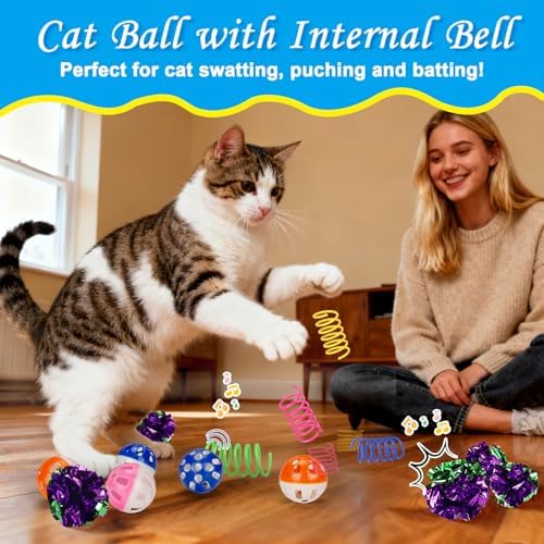 219PCS Cat Ball Pit with Balls, Interactive Toy for Indoor Bored Cats