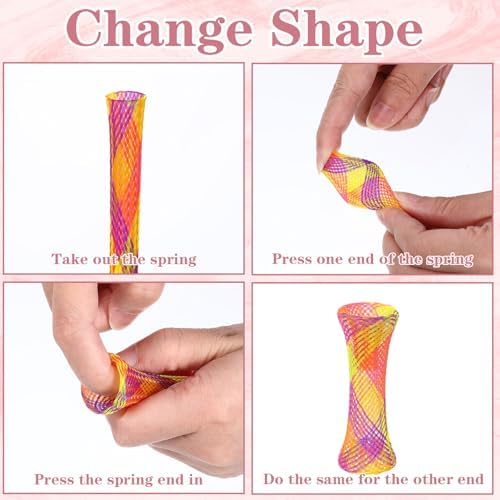35Pcs Cat Spring Toys, Kitten Tube Toy Indoor Interactive Cat Toys, Colorful Cats Chew Toy Telescopic Foldable Plastic Coil for Pet to Chase Scratch Bite Pounce