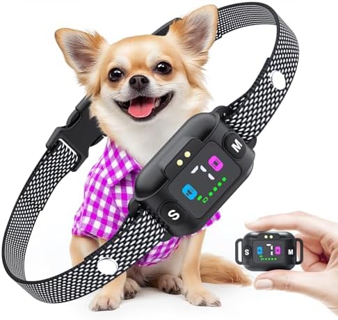 Dog Bark Collar for Small Dogs 5-25lbs, Humane Anti-Barking Device