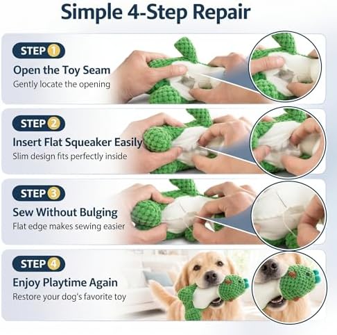 Premium Dog Squeaker Replacement 12 Pack – Squeakers for Dog Toys, 35mm Sizes, DIY Pet Toy Repair Insert, Replacement Squeaky Noise Maker
