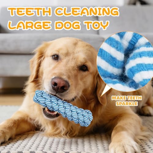 Dog Teething Chew Toys - 12 Pack Small Medium Breed Puppy Toy, Variety Dogs Rope Chew Toys Bundle for Boredom,Pet Interactive Squeaky Toys. Indestructible Cotton Puppy Teething Chew Tug Toys