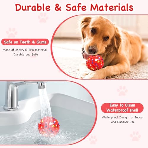 Lollyx Interactive Dog Toys, Interactive Dog Ball Toy for Small Medium Dogs | Rechargeable, Bouncing & Rotating Dog Ball, Chew Resistant Design to Keep Busy Moving, Indoor Outdoor Exercise