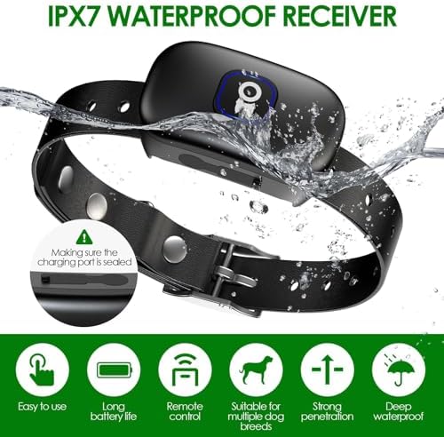 2 in 1 Wireless Dog Fence & Remote Training Collar, Pet Containment System