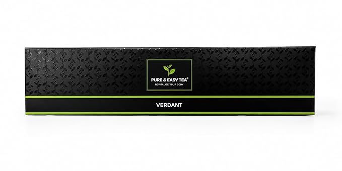 Pure And Easy Tea, Verdant Green Tea Sampler, 5 Whole Leaf Green Tea Blends, Premium Green Tea Gift Set, 15 BPA-Free Plant-Based Tea Bags (52.5g)