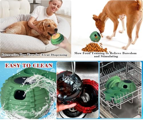 XHX Dog Toy to Keep Your Pup Distracted - Safe for Dogs - Low-Mess Design - Dog Toys for Small Dogs 10-25 lbs(Green, S)