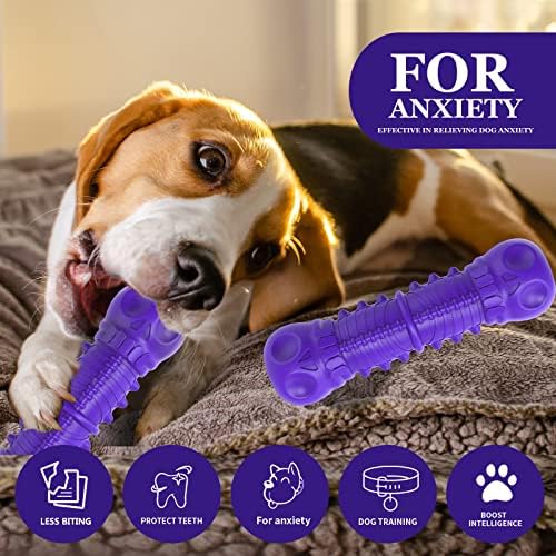 ZIKATON Dog Squeaky Toys for Aggressive Chewers, Durable Chew Toys for Large Medium Breed Dog, Dog Toys, Tough Durable Dogs Toys with Natural Rubber