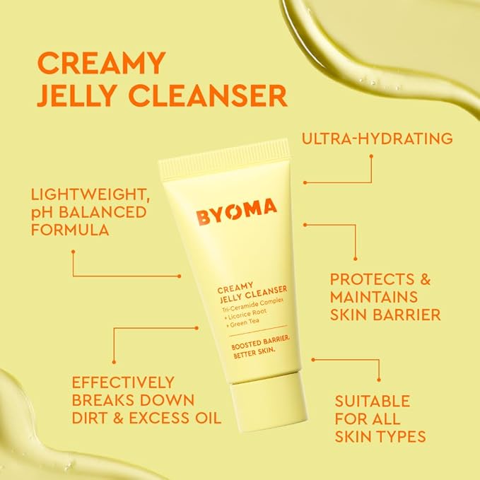 BYOMA So Hydrating Set - Barrier Repair Skincare Set - Creamy Jelly Cleanser, Hydrating Face Serum & Ceramide Face Moisturizer for Dry Skin - Anti Wrinkle, Alcohol Free Skin Care - 30ml, 15ml, 15ml