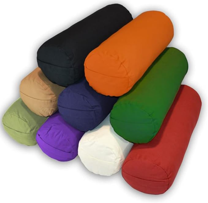 YogaDirect Supportive Round Cotton Yoga Bolster