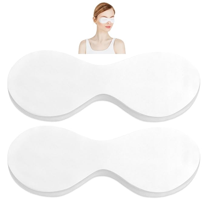 200 Sheets Eye Covers for Facials, Disposable Non Woven Eye Care Skincare Spa Paper Cotton Eyes Pads Care Facial Patches Paper Beauty Sheets for Facial Treatments Skincare Spa Home Beauty Compress