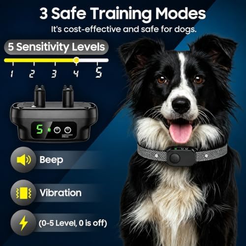 Dog Bark Collar, Automatic Bark Collar for Medium Large Dogs