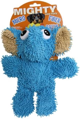 MIGHTY Tuffy 2 Pack Microfiber Medium Ball Elephant Dog Toy