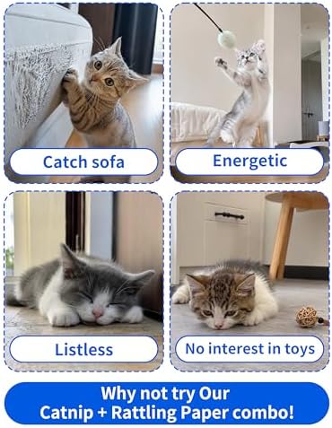 PET SHOW 4 Pack Cat Kicker Toys with Catnip Crinkle Sound Cat Toy Random Assorsted Stuffed Plush Kittens Paw Shape Natural Interactive Toys for Indoor Cats