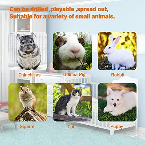 BWOGUE Bunny Tunnel Bed, 2-in-1 Collapsible Rabbit Tunnel Hideout with Mat