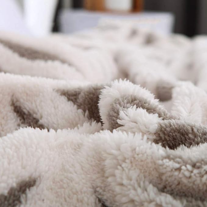 LOMAO Sherpa Fleece Blanket Gifts for Mom Dad Cozy Soft Throw Blanket for Women Men Birthday Gifts Dual Sided Couch Sofa Bed Blanket (Grey, 90''x90'')