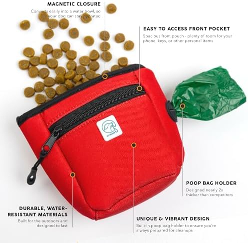 Embark Dog Treat Pouch - Waterproof Training Bag & Portable Water Bowl