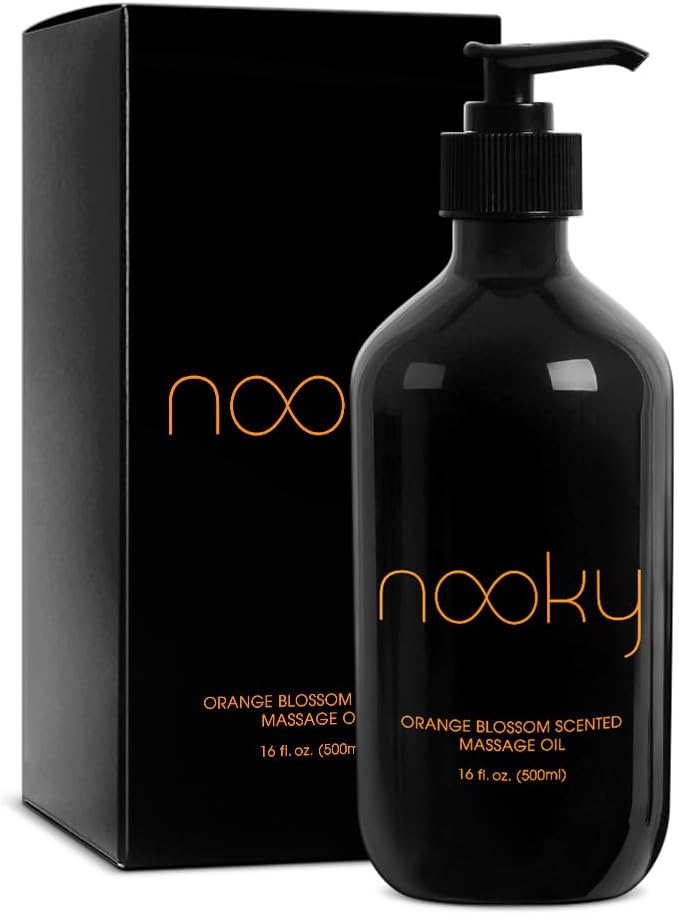 Nooky Orange Blossom Massage Oil. with Jojoba and Essential Oils. for Massaging 16 Ounce.