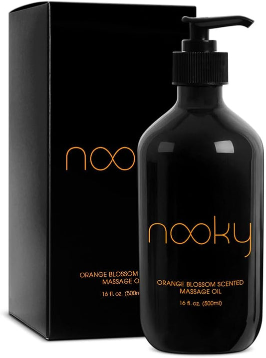 Nooky Orange Blossom Massage Oil. with Jojoba and Essential Oils. for Massaging 16 Ounce.
