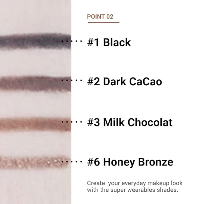 ETUDE Proof 10 Gel Pencil Liner, Eyeliner with Wearable Shades, Sharpenable Tip, Creamy Gel Texture, Waterproof & Sebum-Proof Precision Liner, Korean Makeup, Beauty, Black (0.011 Ounce)