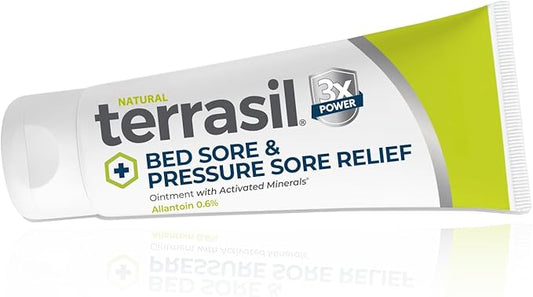 terrasil Bed Sores Treatment Cream & Pressure Sores Cream – Natural Ingredients for Healing of Bedsores, Ulcers & Wounds, 3X Power for Fast Soothing Relief (3oz)