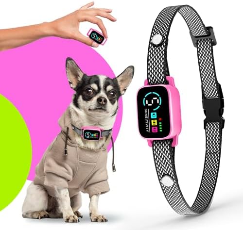generic Bark Collar for Small Dogs 8-40 No Shock Anti Barking with Al Chip (Small,Pink)