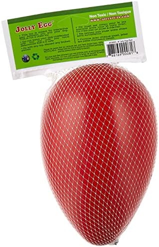 Jolly Pets Jolly Egg Dog Toy, 8 Inches/Medium, Red (JE08 RD) (Pack of 2)