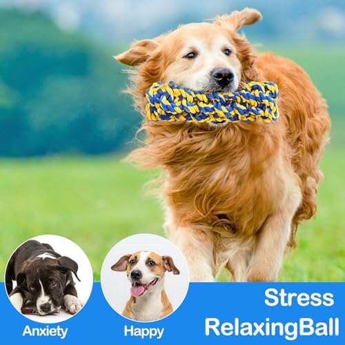 18 Pcs Dog Rope Toys Set Interactive Chew Balls Toys for Aggressive Chewers Large Medium Small Dogs Pet Puppy Teeth Cleaning Fun Training Birthday Gifts