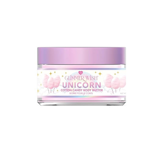 Glimmer Wish Whipped Body Butter for Women with Dry Skin – Shea & Coconut Moisturizer, Nourishing Body Cream for Women, Hydrating Lotion for Smooth, Soft Skin (Unicorn Cotton Candy)