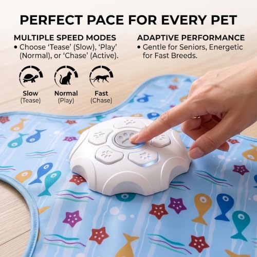 HuntingFun Dog Pro, Automatic Dog Toy, Interactive Motorized Hunting Blanket, Electronic Rotating Wand Cover, Pet Exercise Game for Boredom Relief, Teaser Spinner, Puppy Kitten Catching Toy
