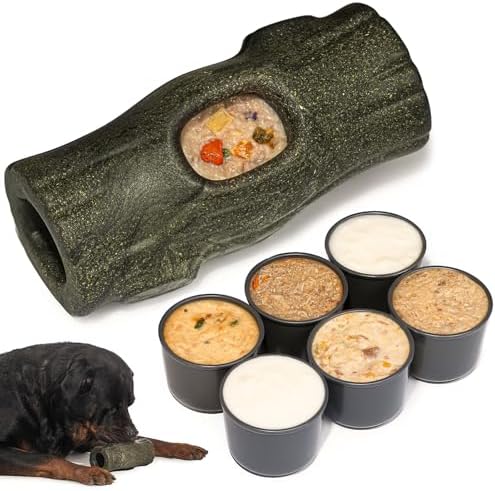 MENGJINGO Dog Treat Toy with 6 BPA-Free Treat Cups for Dogs 50 lbs & Up