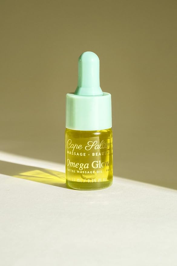 Refresh Omega Glow Facial Massage Oil - PM, 10ml. — Organic Flax Seed Oil, Avocado Oil, Aloe Extract for Lightweight Hydration and Skin Balance.