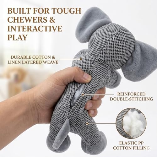 Puppy Toys Small Dogs, Indestructible Plush Dog Toy for Aggressive Chewers, Indoor/Outdoor Emotional Support Pet Toy, Built-in Squeaker Toy for Medium, Small, and Toy-Breed Dogs