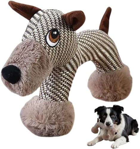 Pet Lori Linen SafariCompanions,Linen Safari Squeaky Dog Chew Toy,Robust Indestructible Dog Stuffed Toy for Small Medium Dogs,with Squeaker-Dog