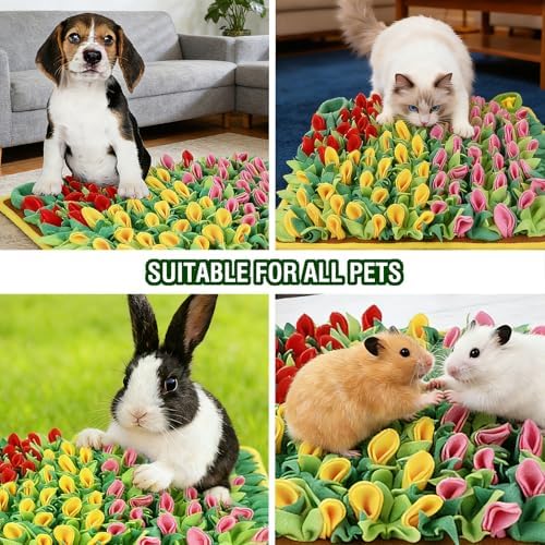 Snuffle Mat for Dogs, Sniff Mat for Cats Puppies Rabbits, 23.62''×15.75''