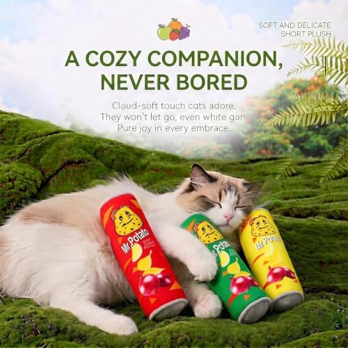 Cookies Beer Cola Whisky Orange-Juice Chips Stylish Squeaky Toys for Aggressive Chewers, Durable Squeak for Puppy Teething, Interactive Plush for Boredom and Anxiety Relief(Chips)