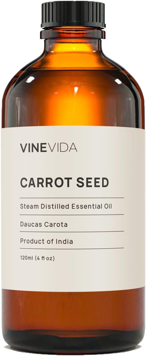 VINEVIDA Carrot Seed Essential Oil 4 oz - Undiluted Candle Scent DIY Scents for Candlemaking Bulk Soap Making