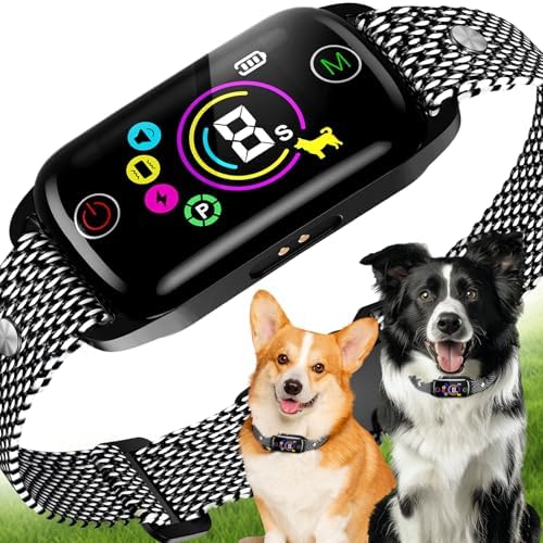 Dog Bark Collar for Large Medium Small Dogs,Smart Automatic AI Bark Collar for Dogs,Effective Anti-Barking Training Collar, with IP67 Waterproof, 4 Safe Training Modes and 8-Level Sensitivity