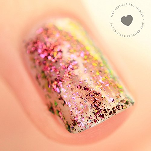 ILNP Neon Rosebud - Fuchsia, Green, Gold Ultra Chrome Color Shifting Flakie Nail Polish