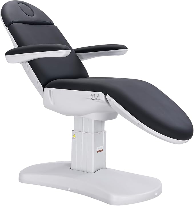 DERMALOGIC Massimo Electric Spa Treatment Table 4 Motors Massage Bed, Spa Resort Salon Tattoo Equipment, Black