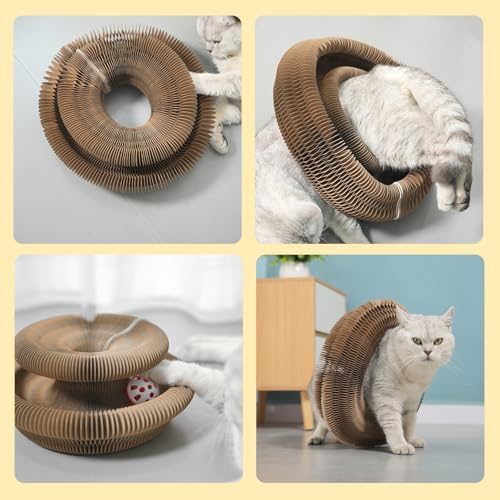 2PCS Kitty Curls Cat Toy,Cat Scratcher for Grinding Claw Cardboard Cat Toys
