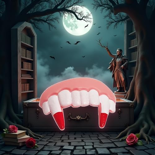 White Vampire Teeth Fake Teeth for Dogs,Funny Silicone Braces,Creative Fake Chew Toys, Easy to Apply Dog Toy,Interactive Toys,Dog Christmas Costume Suitable Accessories