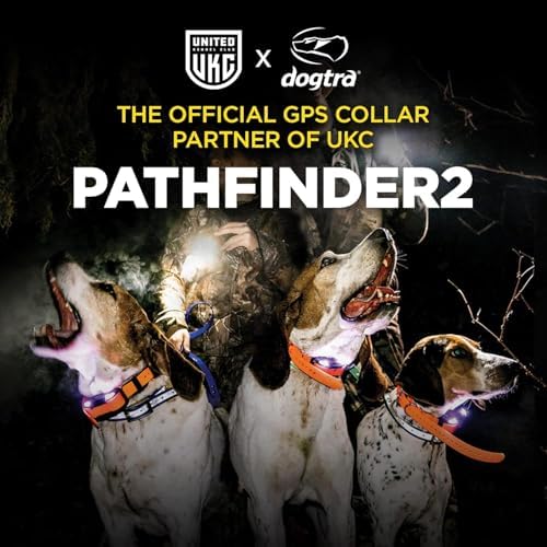 Dogtra Pathfinder 2 GPS Tracker e Collar + Add-on Receiver Black | 9 Mile, LED Light, No Monthly Fees, Free App, Waterproof, Smartwatch Control, Satellite Tracking, Multiple Dogs, Smartphone Required