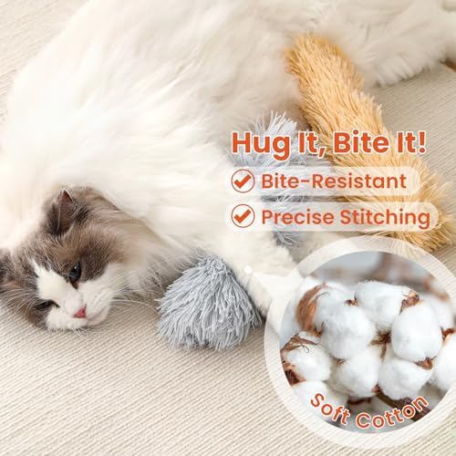 Cat Toys, 3 Pack Crinkle Catnip Pillow Toys for Indoor Cats