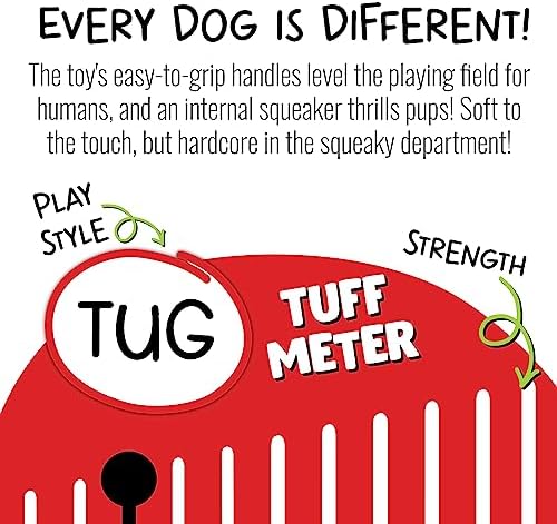 Jolly Pets Tug-A-Mal Elephant Squeaky Tug Dog Toy, Medium