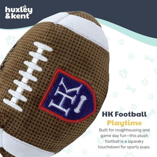 Huxley & Kent Power Plush Squeaky Dog Toy, Hk Football, Small