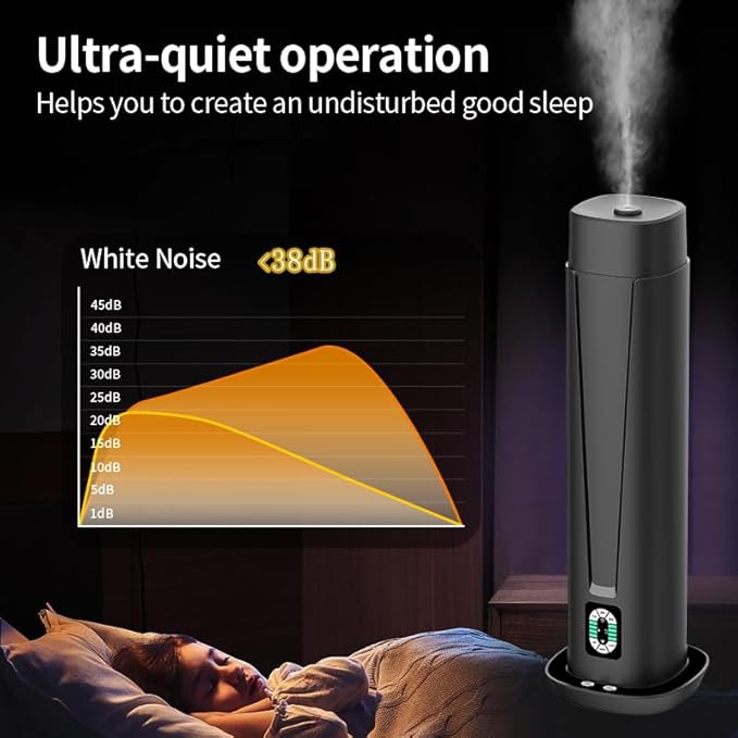 Waterless Scent Diffuser – 1200 Sq Ft Coverage, Essential Oil Diffuser with Remote Control, Quiet Aromatherapy Diffuser with LED Light & Timer, Scent Air Machine for Home, Office, Hotel