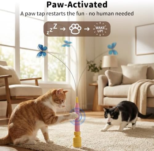 Interactive Cat Toys for Indoor Cats Automatic Cat Wand Toy