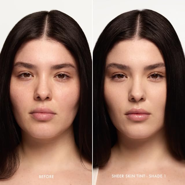 Summer Fridays Sheer Skin Tint - Skin Tint with Hyaluronic Acid - Helps Diminish Uneven Skin Tone - Sheer to Light Coverage - Shade 1 - Fair with Neutral Peach Undertones (1 Fl Oz)