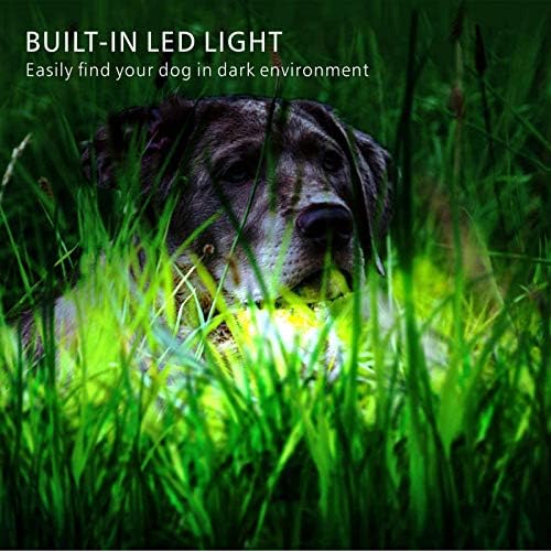F-color Dog Training Collar Rechargeable Waterproof Dog Shock Collar for Dogs with Remote 2600ft with Beep Vibrating Shock LED Light 4 Modes for Small Medium Large Dogs