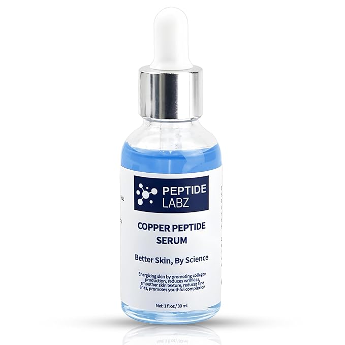 Copper Peptide Serum for Face - Anti Wrinkle - Hyaluronic Acid - Raw Aloe - Increase Collagen - 1oz/30ml - Anti Aging for Skin
