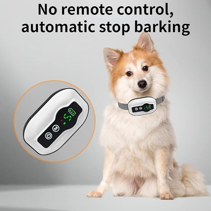 Dog Bark Collar,Rechargeable Smart Barking Collar, Anti Barking Training Collar with Sensitivity Beep Vibration Shock, Bark Shock Collar for Large Medium Small Dogs